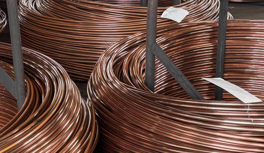 Copper-clad steel wire coils for grounding grids